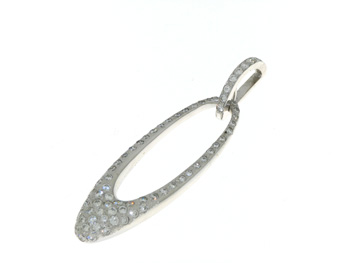 PLD3233 18k White Gold Diamond Pendant