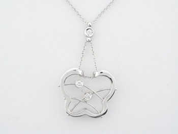 PLD3328 18k White Gold Diamond Necklace