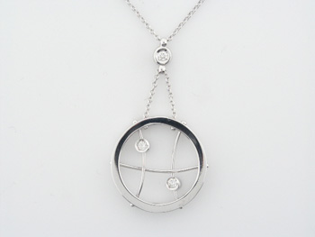 PLD3331 18k White Gold Diamond Necklace