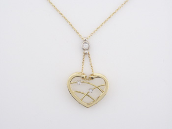 PLD3336 18k Yellow Gold Diamond Pendant