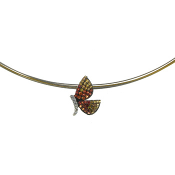 PLD3350 18k White Gold Diamond Ruby Pendant