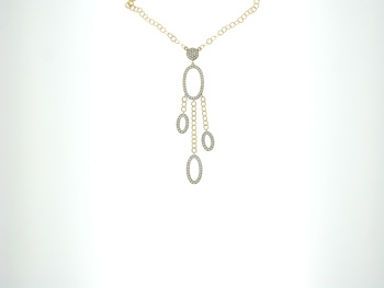 PLD3356 18k White & Yellow Gold Diamond Pendant