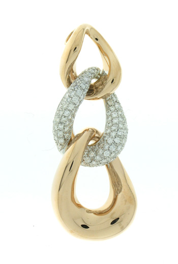 PLD3395 18k Rose Gold Diamond Pendant