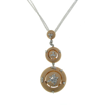 PLD3397 18k Rose Gold Diamond Pendant