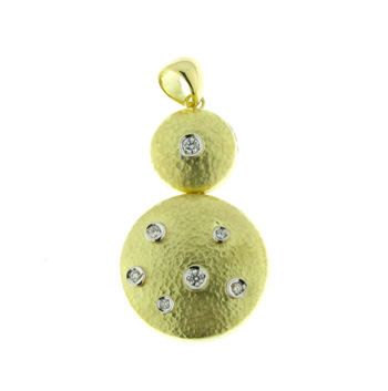 PLD3401 18k Yellow Gold Diamond Pendant