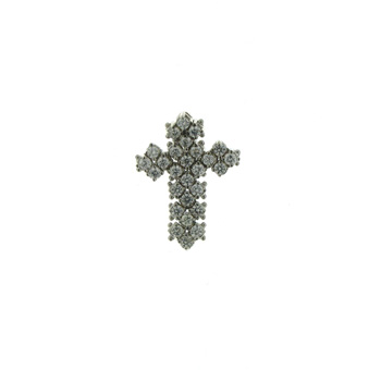 PLD3421 18k White Gold Diamond Pendant