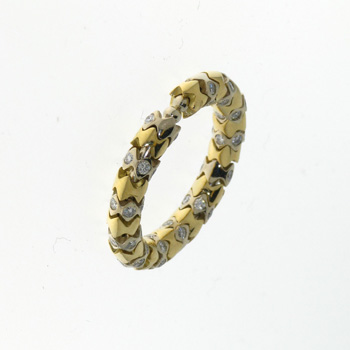 R000016 18k Yellow & White Gold Diamond Ring