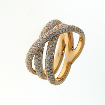 RLD0097 18k Rose Gold Diamond Ring