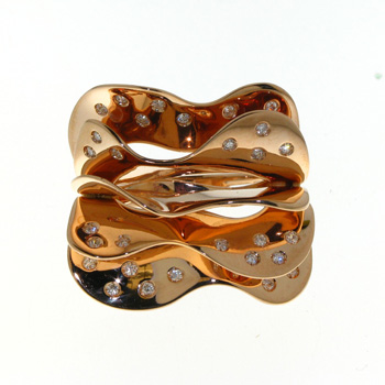 RLD01008 18k Rose Gold Diamond Ring