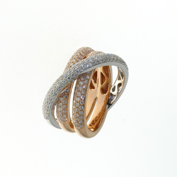 RLD01037 18k Rose Gold Diamond ring