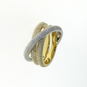 RLD01039 18k White & Yellow Gold Diamond Ring