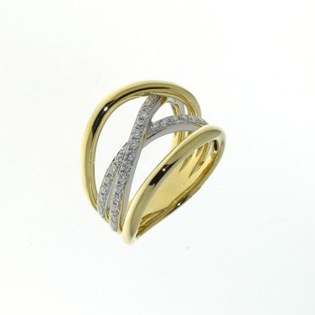 RLD01041 18k White & Yellow Gold Diamond Ring