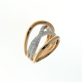 RLD01042 18k White & Rose Gold Diamond Ring