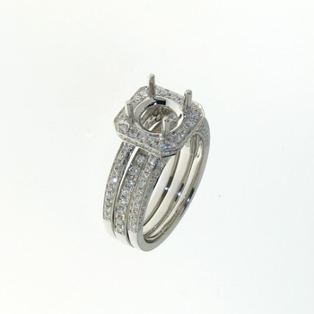 RLD01054 18k White Gold Diamond Ring