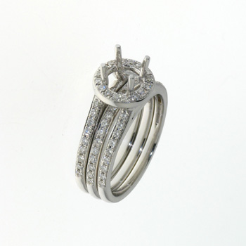 RLD01057 18k White Gold Diamond Ring