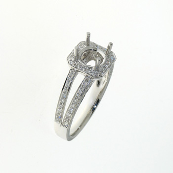 RLD01062 18k White Gold Diamond Ring