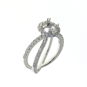 RLD01122 18k White Gold Diamond Ring