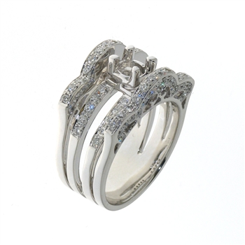 RLD01138 18k White Gold Diamond Ring