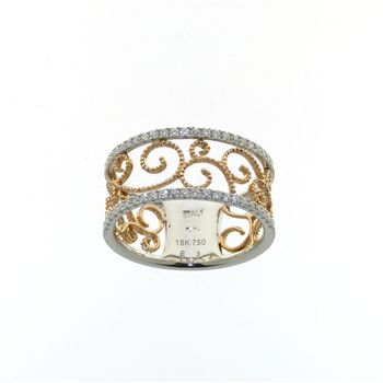 RLD01210 18k white & Rose Gold Diamond Ring