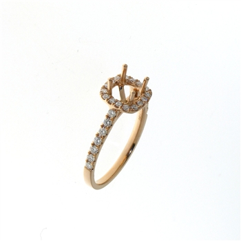 RLD01226 18k Rose Gold Diamond Ring