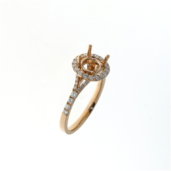 RLD01227 18k Rose Gold Diamond Ring