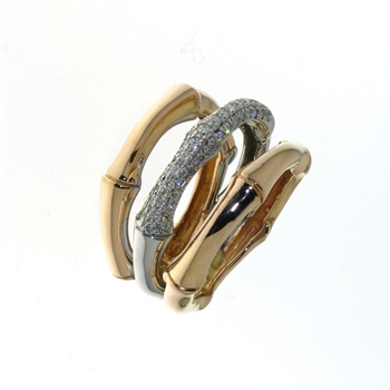 RLD01407 18k Rose & White Gold Diamond Ring