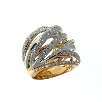 RLD01422 18k White & Yellow Gold Diamond Ring