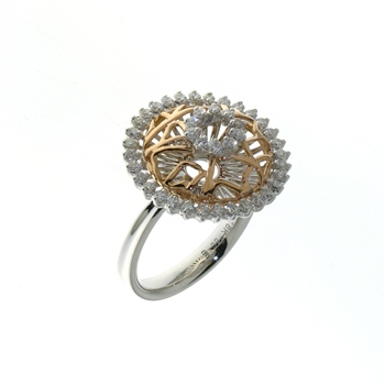 RLD01425 18k White & Rose Gold Diamond Ring