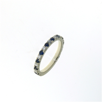 RLD01440 18k White Gold Sapphire Diamond Ring