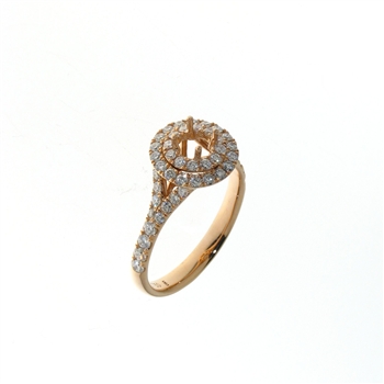 RLD01442 18k Rose Gold Diamond Ring