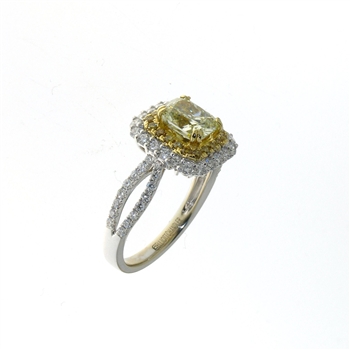 RLD01474 18k White & Yellow Gold Yellow Diamond Ring