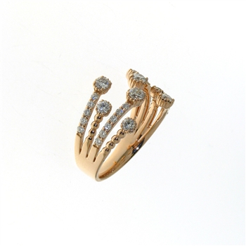 RLD01511 18k Rose Gold Diamond Ring