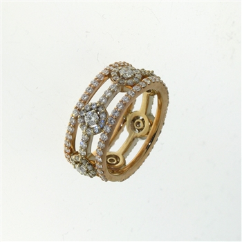 RLD01516 18k Rose Gold Diamond Ring