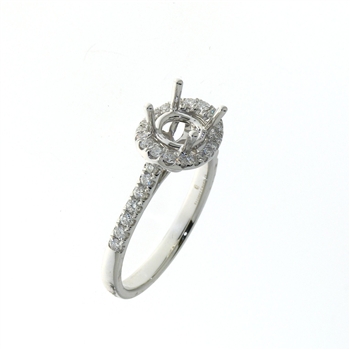 RLD4372 18k White Gold Diamond Ring