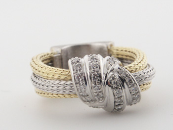 RLD5151 18k white & Yellow Gold Diamond Ring