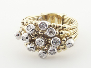 RLD5159 18k Yellow & White Gold Diamond Ring