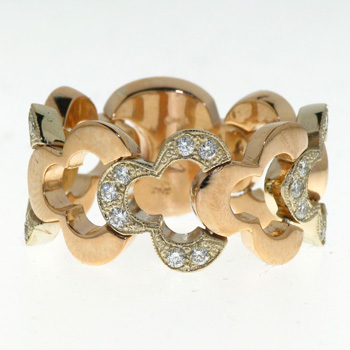 RLD5241 18k Rose Gold Diamond Ring