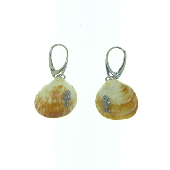 SG1028 Le Petit Danseur de la Mer Sterling Silver Seashell Earrings