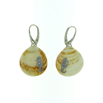 SG1029 Le Grand Danseur de la Mer Sterling Silver Seashell Earrings