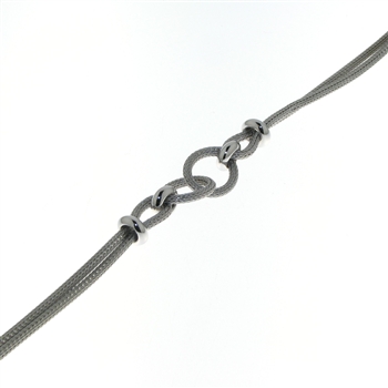 SSB1193 Silver Mesh Interlocking Knot
