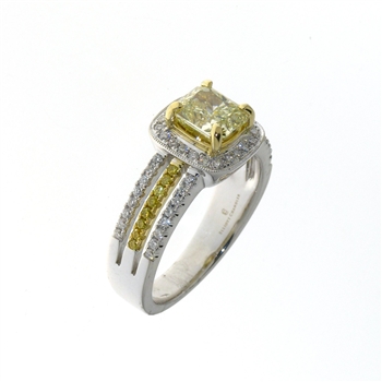 RLD4375 18k White & Yellow Gold Diamond Ring