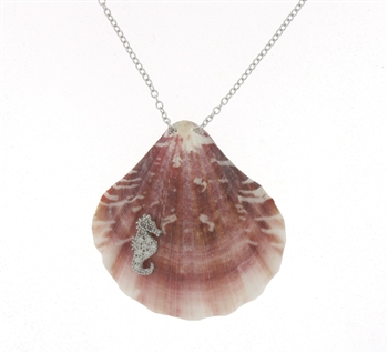 SG1088 Sterling Silver Seashell Necklace