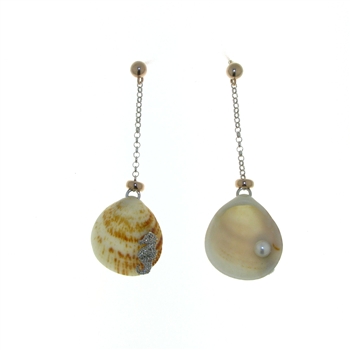 SG1119 Sterling Silver Seashell Earrings